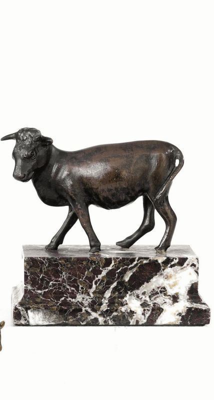  Piccola scultura, arte fiamminga, sec. XVII-XVIII,   in bronzo, 