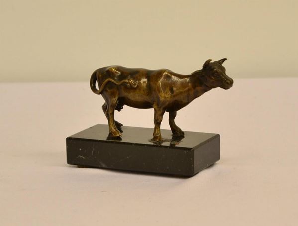  Piccola scultura, arte fiamminga, sec. XIX,  in bronzo   - Asta Gioielli, Argenti, Arredi, Dipinti e Oggetti d'arte - Poggio Bracciolini Casa d'Aste