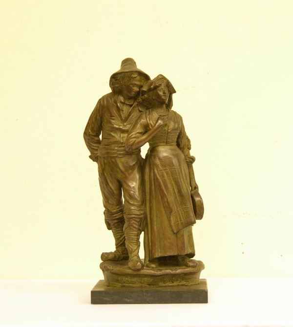  Scultura, Italia centrale, fine sec. XVIII,  in bronzo,