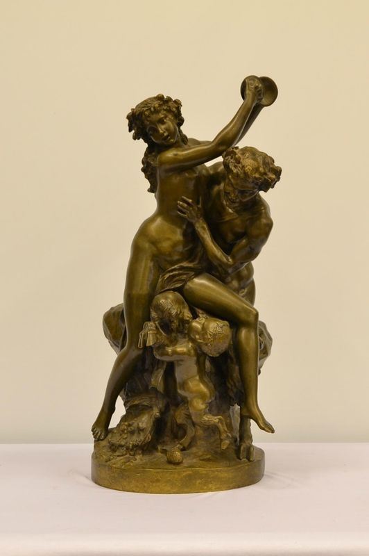  Scultura, inizi sec. XX,  in bronzo, raffigurante