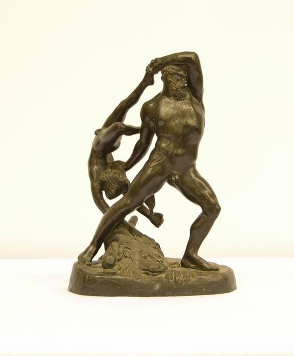  Scultura, inizi sec. XX,  in bronzo, raffigurante