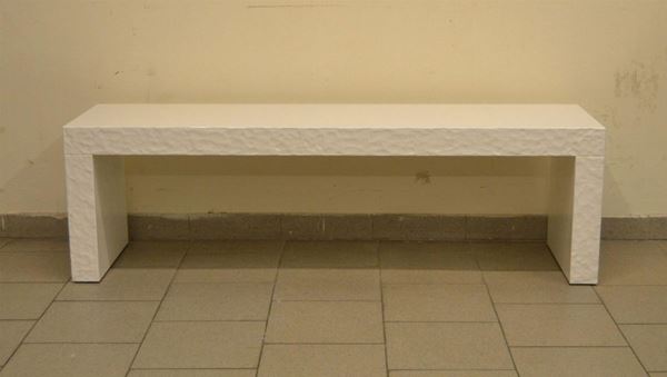   Panca&nbsp; in legno laccato bianco,