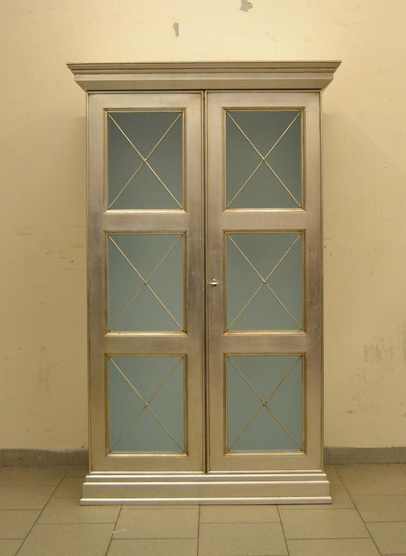   Vetrinetta&nbsp; in legno argentato, 