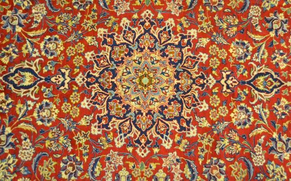  Tappeto persiano isfahan,  extra fine, di vecchia manifattura, 