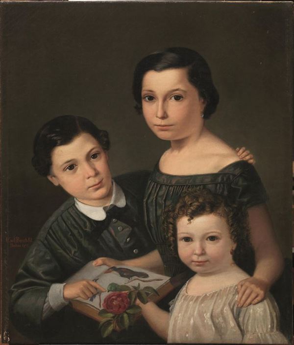  Scuola Francese del sec. XIX   - Asta Gioielli, Argenti, Arredi, Dipinti e Oggetti d'arte - Poggio Bracciolini Casa d'Aste