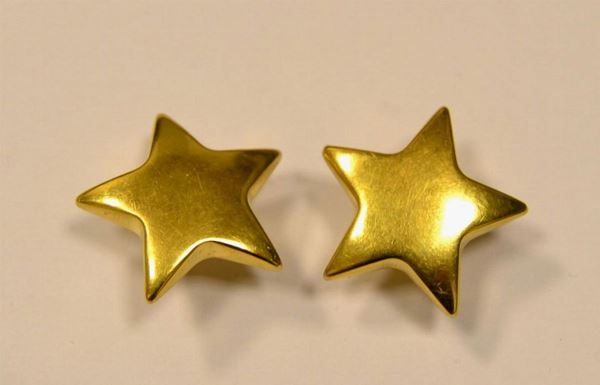  Paio di orecchini in oro giallo 