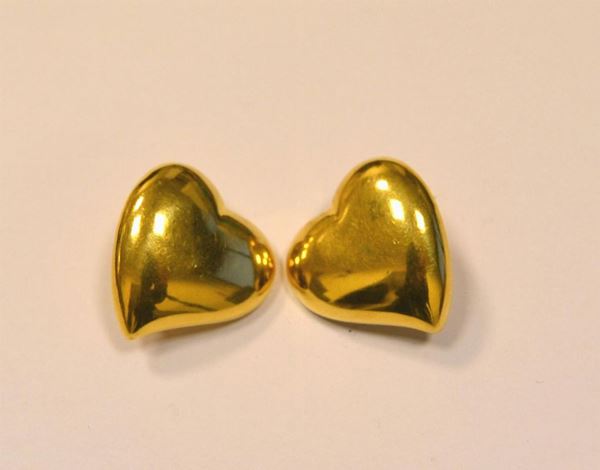  Paio di orecchini in oro   - Asta Antiquariato, collezionismo e gioielli - Poggio Bracciolini Casa d'Aste