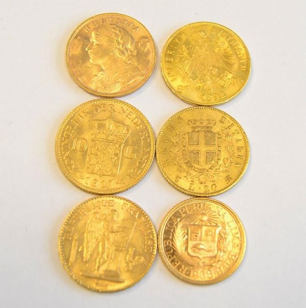  Moneta in oro 900/1000   - Asta Antiquariato, collezionismo e gioielli - Poggio Bracciolini Casa d'Aste
