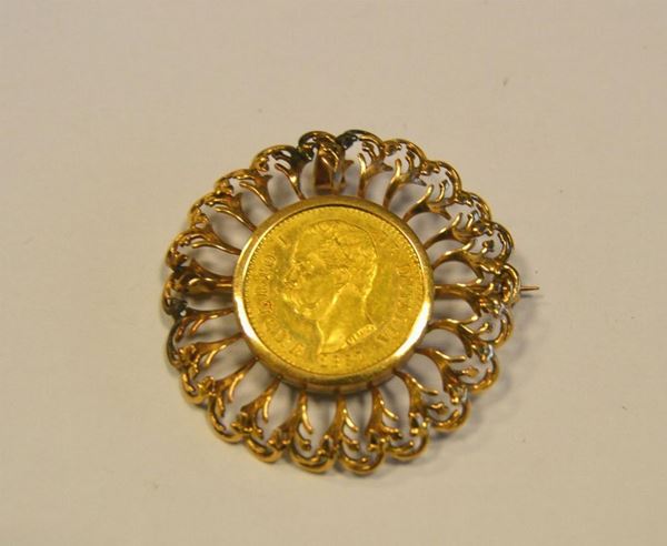  Moneta in oro 900/1000   - Asta Antiquariato, collezionismo e gioielli - Poggio Bracciolini Casa d'Aste