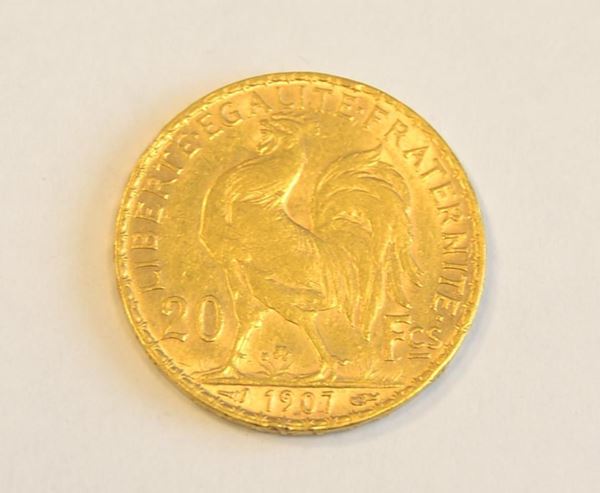  Moneta in oro 900/1000   - Asta Antiquariato, collezionismo e gioielli - Poggio Bracciolini Casa d'Aste