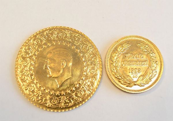  Moneta in oro 916/1000   - Asta Antiquariato, collezionismo e gioielli - Poggio Bracciolini Casa d'Aste