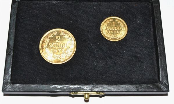  Due monete in oro 917/1000 