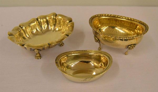   Tre vaschette in argento    - Asta Antiquariato, collezionismo e gioielli - Poggio Bracciolini Casa d'Aste