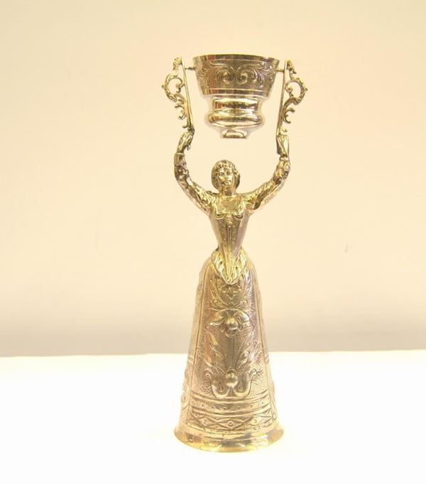   Coppa dell'amore, Wager Cup, Germania fine sec. XIX  ,                        - Asta Antiquariato, collezionismo e gioielli - Poggio Bracciolini Casa d'Aste