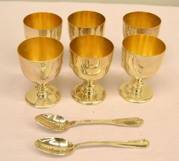  Sei portauovo in argento                                                      - Asta Antiquariato, collezionismo e gioielli - Poggio Bracciolini Casa d'Aste