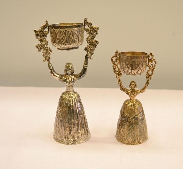  Due  coppe dell'amore, Wager Cup, Germania fine sec. XIX ,  