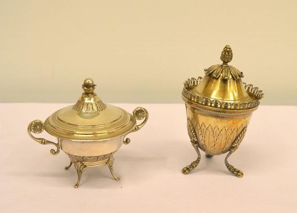  Due zuccheriere in argento   - Asta Antiquariato, collezionismo e gioielli - Poggio Bracciolini Casa d'Aste