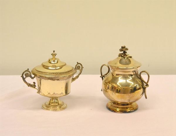   Due zuccheriere in argento    - Asta Antiquariato, collezionismo e gioielli - Poggio Bracciolini Casa d'Aste