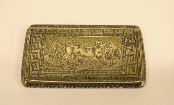  Tabacchiera rettangolare in argento lavorato                                  - Asta Antiquariato, collezionismo e gioielli - Poggio Bracciolini Casa d'Aste