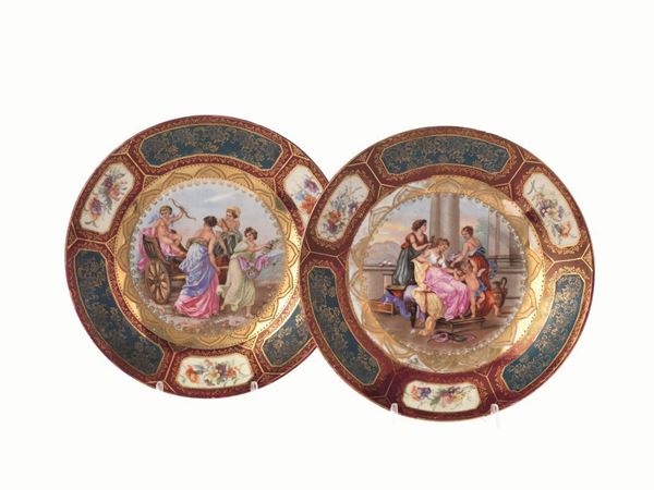   COPPIA DI PIATTI, FRANCIA, SECOLO XIX   - Asta Antiquariato, collezionismo e gioielli - Poggio Bracciolini Casa d'Aste
