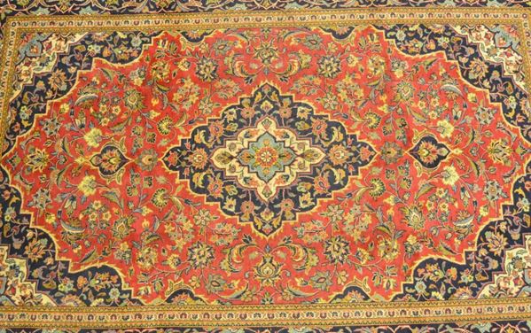  Tappeto persiano Keishan,  di vecchia manifattura,  - Asta Antiquariato, collezionismo e gioielli - Poggio Bracciolini Casa d'Aste