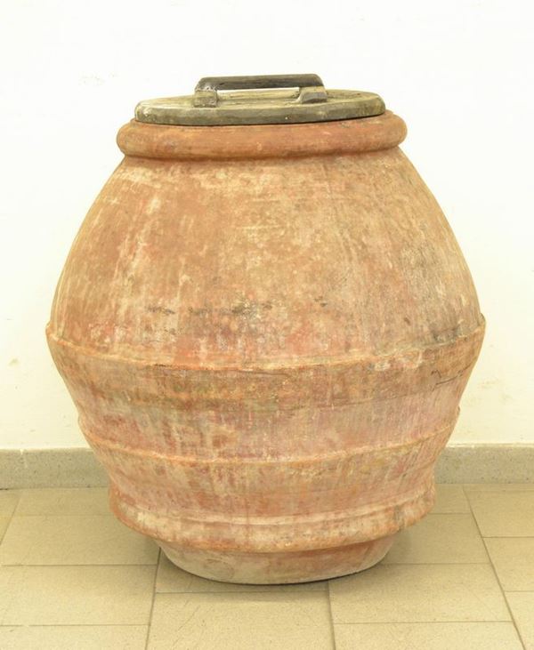  Orcio, sec. XIX,  in terracotta,  - Asta Antiquariato, collezionismo e gioielli - Poggio Bracciolini Casa d'Aste