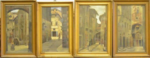  Scuola toscana, inizi sec. XX   - Asta Antiquariato, collezionismo e gioielli - Poggio Bracciolini Casa d'Aste