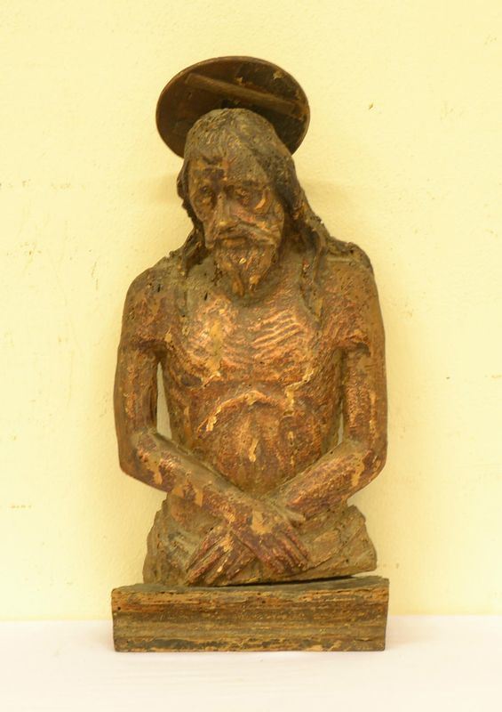  Scultura, sec. XVI,  in legno intagliato raffigurante Cristo,