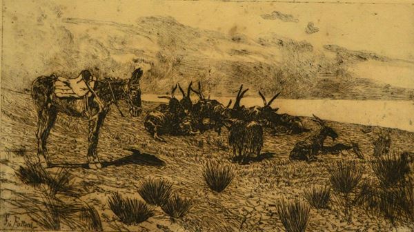 Giovanni Fattori   - Asta Antiquariato, collezionismo e gioielli - Poggio Bracciolini Casa d'Aste