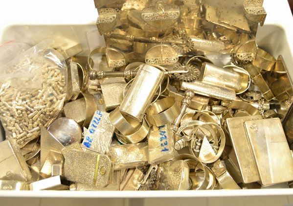   Grammi 7280 di argento 925 in rottami , parti da completare                 
