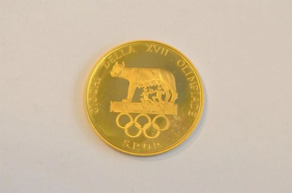  Medaglia commemorativa in oro 900/1000  