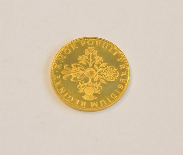  Medaglia commemorativa in oro 980/1000   - Asta Gioielli, argenti, modernariato, mobili e dipinti - Poggio Bracciolini Casa d'Aste