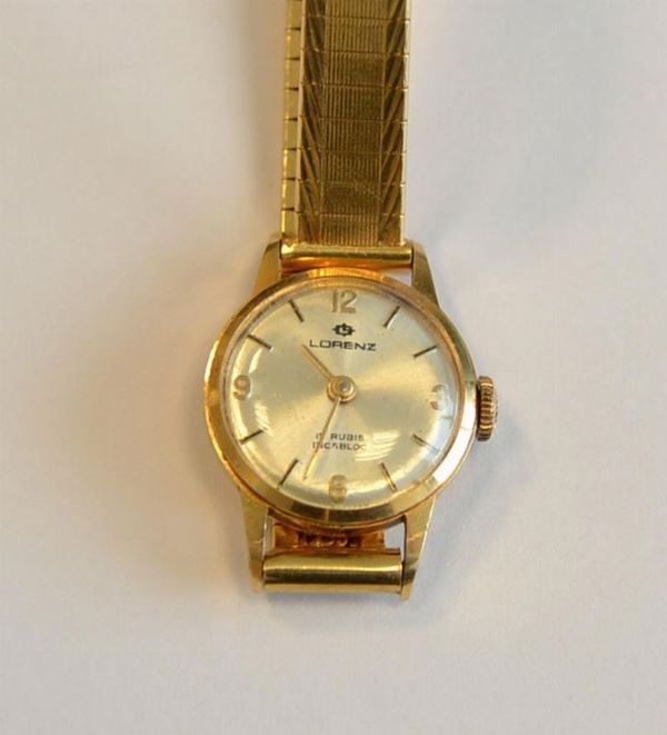  Orologio da polso per signora , Lorenz, in oro giallo 