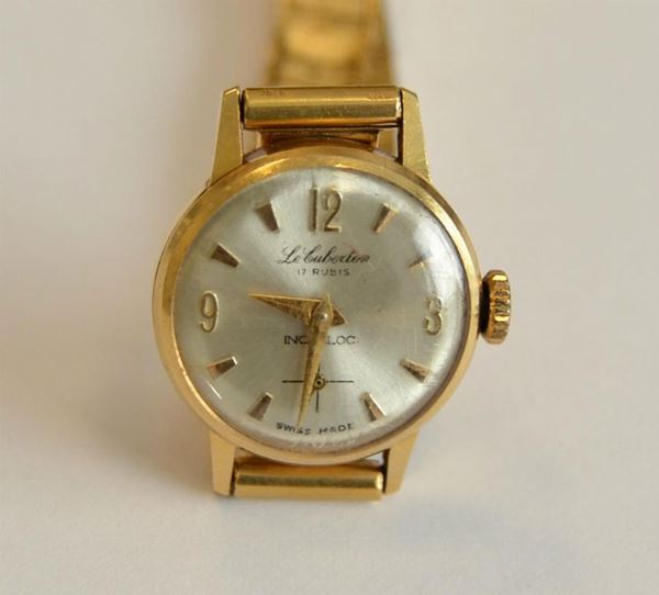  Orologio da polso , per signora, Le Cuberten , in oro giallo  