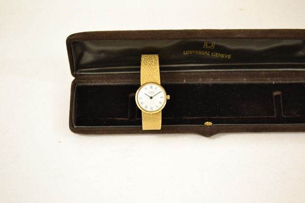  Orologio da polso per signora Universal Geneve, anni '60, in oro giallo 