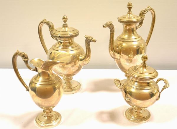  Servito da tÃ¨ e caffÃ¨ , sec. XX , in argento  