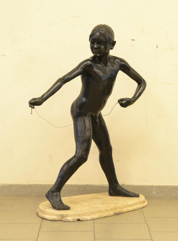  Scultura, sec. XX,  in bronzo, raffigurante 