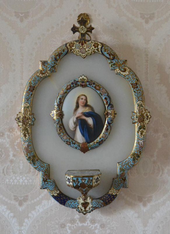  Miniatura, sec. XIX,  in porcellana, raffigurante 