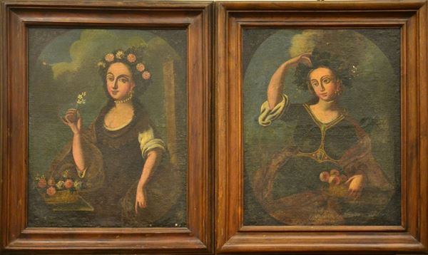  Scuola nord europea, sec. XVIII   - Asta Gioielli, argenti, modernariato, mobili e dipinti - Poggio Bracciolini Casa d'Aste