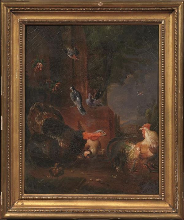   Scuola fiamminga, sec. XVIII    - Asta Gioielli, argenti, modernariato, mobili e dipinti - Poggio Bracciolini Casa d'Aste
