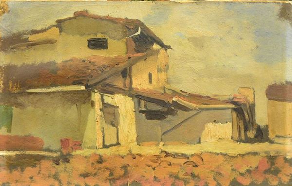  Scuola toscana, sec. XIX   - Asta Gioielli, argenti, modernariato, mobili e dipinti - Poggio Bracciolini Casa d'Aste