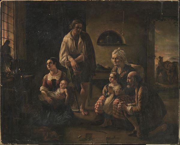  Scuola Lombarda del sec. XIX   - Asta Gioielli, argenti, modernariato, mobili e dipinti - Poggio Bracciolini Casa d'Aste