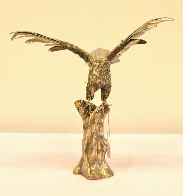 Scultura in argento 925&nbsp; &quot;Aquila&quot;  - Asta Antiquariato, Collezionismo & Gioielli - Poggio Bracciolini Casa d'Aste