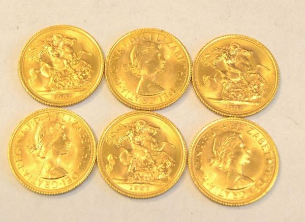 Sei Sterline in oro , g 48 (6)