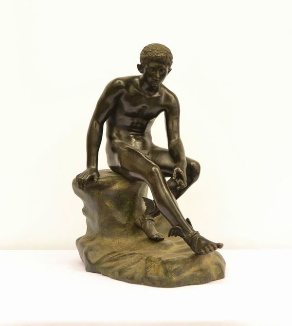 Scultura, inizi sec. XX, in bronzo, raffigurante
