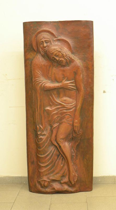 Altorilievo, sec. XX, in rame, raffigurante