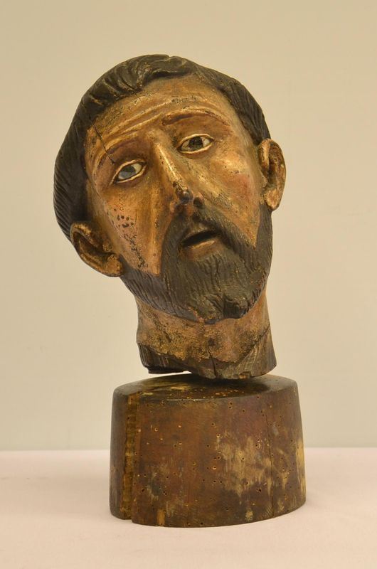 Scultura, sec. XVIII, in legno laccato, raffigurante San Francesco,