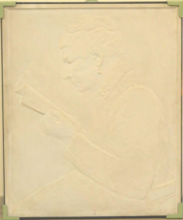 Altorilievo, inizi sec. XX, in marmo, raffigurante