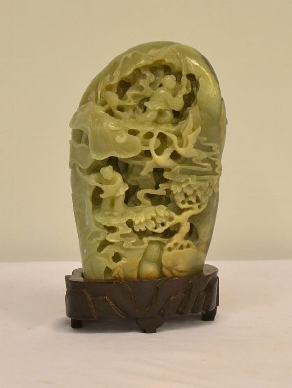 Scultura, Cina, inizi sec. XX, in giada, raffigurante