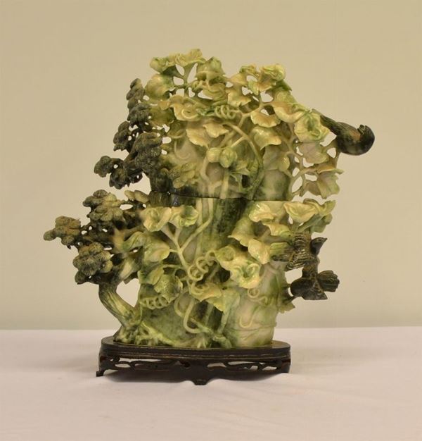 Scultura, Cina, fine sec. XIX, in giada, raffigurante